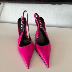 Versace Fuchsia Slingback Heels